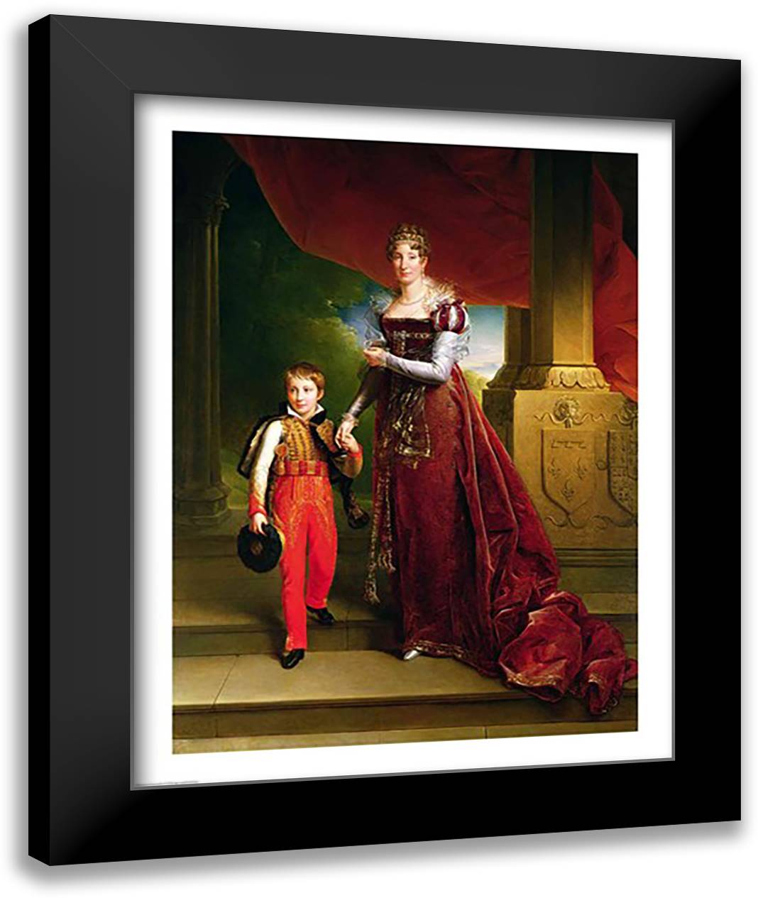 Marie Amelie de Bourbon 22x28 Black Modern Wood Framed Art Print Poster by Gerard, Francois