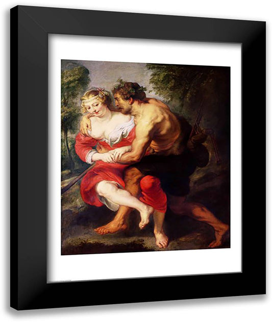 Scene of Love 22x28 Black Modern Wood Framed Art Print Poster by Rubens, Peter Paul