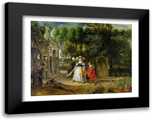 Rubens and Helene Fourment 28x22 Black Modern Wood Framed Art Print Poster by Rubens, Peter Paul
