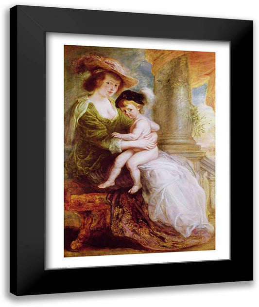 Helene Fourment 22x28 Black Modern Wood Framed Art Print Poster by Rubens, Peter Paul