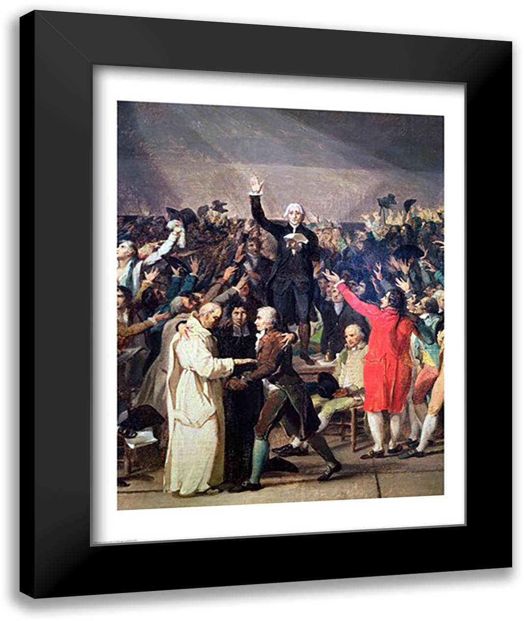 The Tennis Court Oath, 20th June 1789 22x28 Black Modern Wood Framed Art Print Poster by David, Jacques-Louis