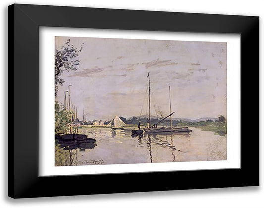 Argenteuil, 1872 28x22 Black Modern Wood Framed Art Print Poster by Monet, Claude