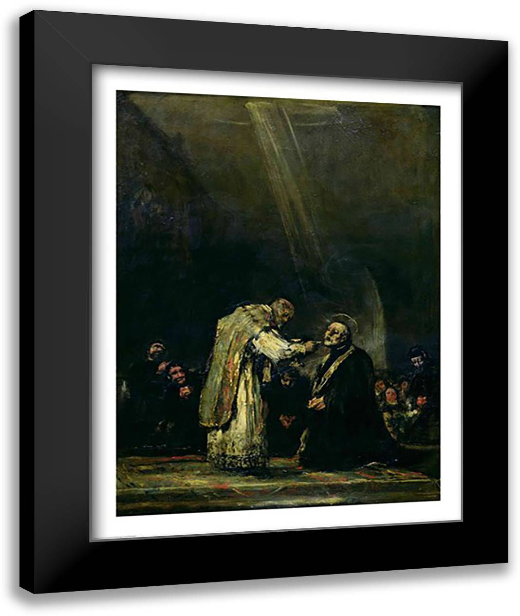 The Last Communion of St. Joseph Calasanz 22x28 Black Modern Wood Framed Art Print Poster by Goya, Francisco De