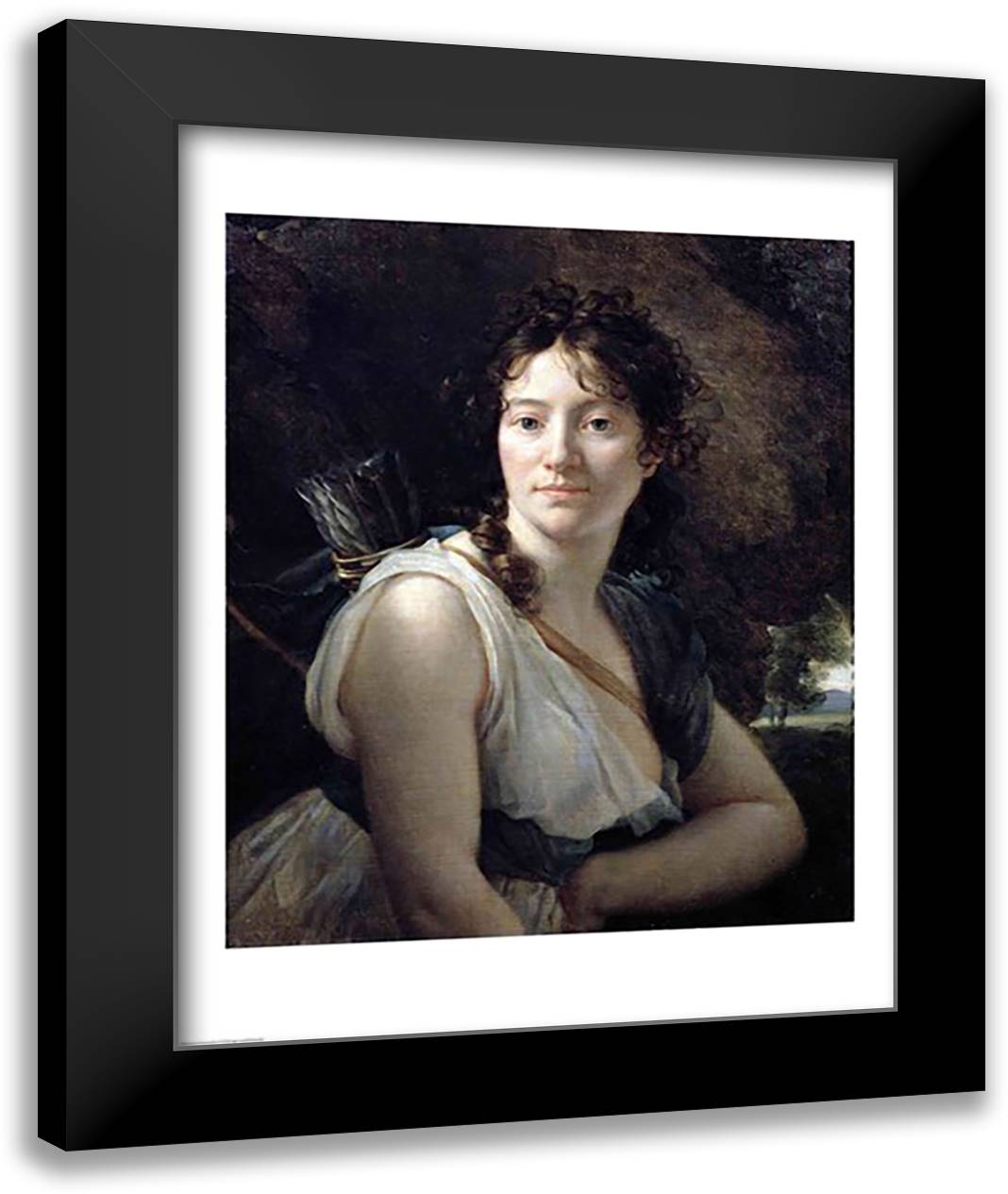 Mademoiselle Duchesnoy in the Role of Dido 22x28 Black Modern Wood Framed Art Print Poster by Gerard, Francois