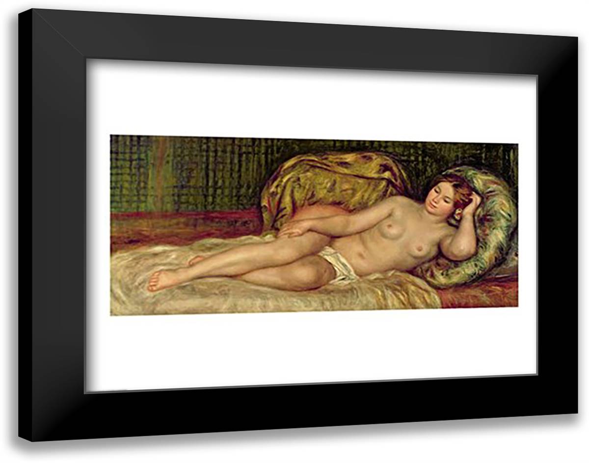 Large Nude, 1907 28x22 Black Modern Wood Framed Art Print Poster by Renoir, Pierre-Auguste