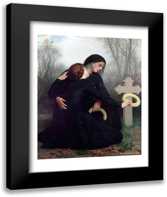 Le Jour des Morts 22x28 Black Modern Wood Framed Art Print Poster by Bouguereau, William Adolphe