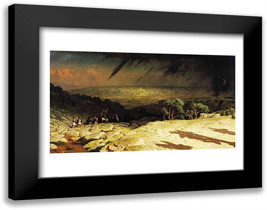 Jerusalem 28x22 Black Modern Wood Framed Art Print Poster by Gerome, Jean Leon