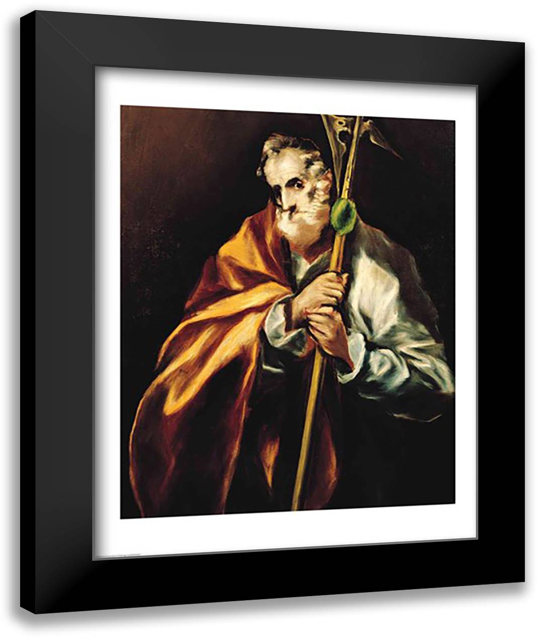 St. Jude Thaddeus, 1606 22x28 Black Modern Wood Framed Art Print Poster by El Greco