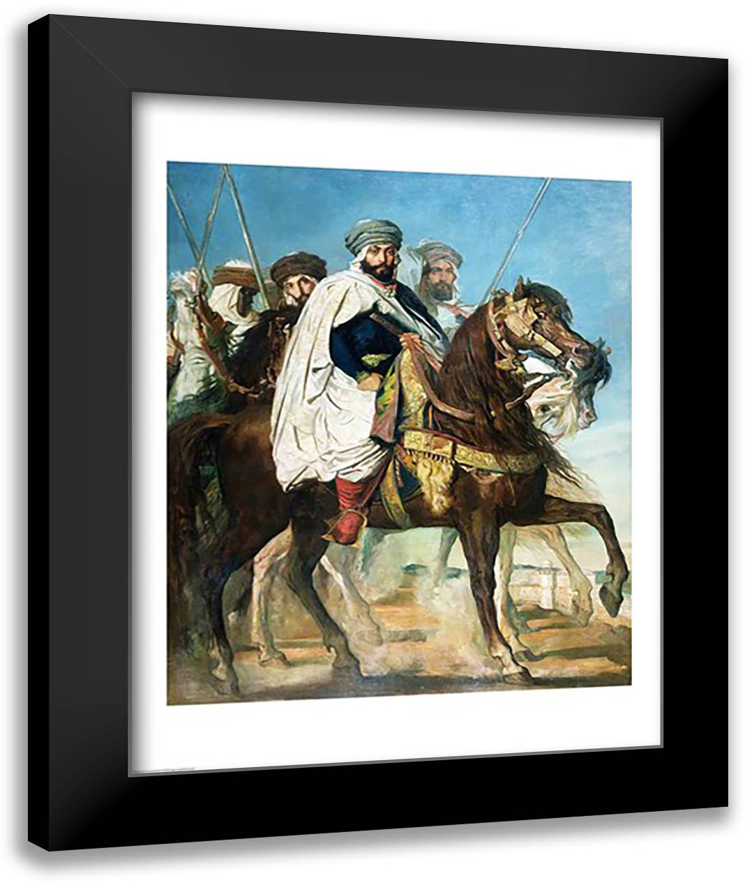 Ali Ben Ahmed 22x28 Black Modern Wood Framed Art Print Poster by Chasseriau, Theodore