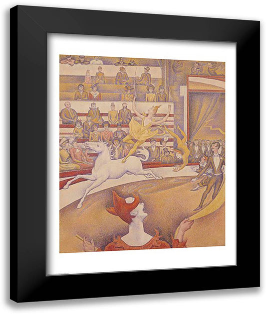 The Circus, 1891 22x28 Black Modern Wood Framed Art Print Poster by Seurat, Georges