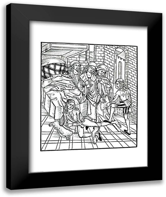 Study for The Death of Sardanapalus 22x28 Black Modern Wood Framed Art Print Poster by Delacroix, Eugene
