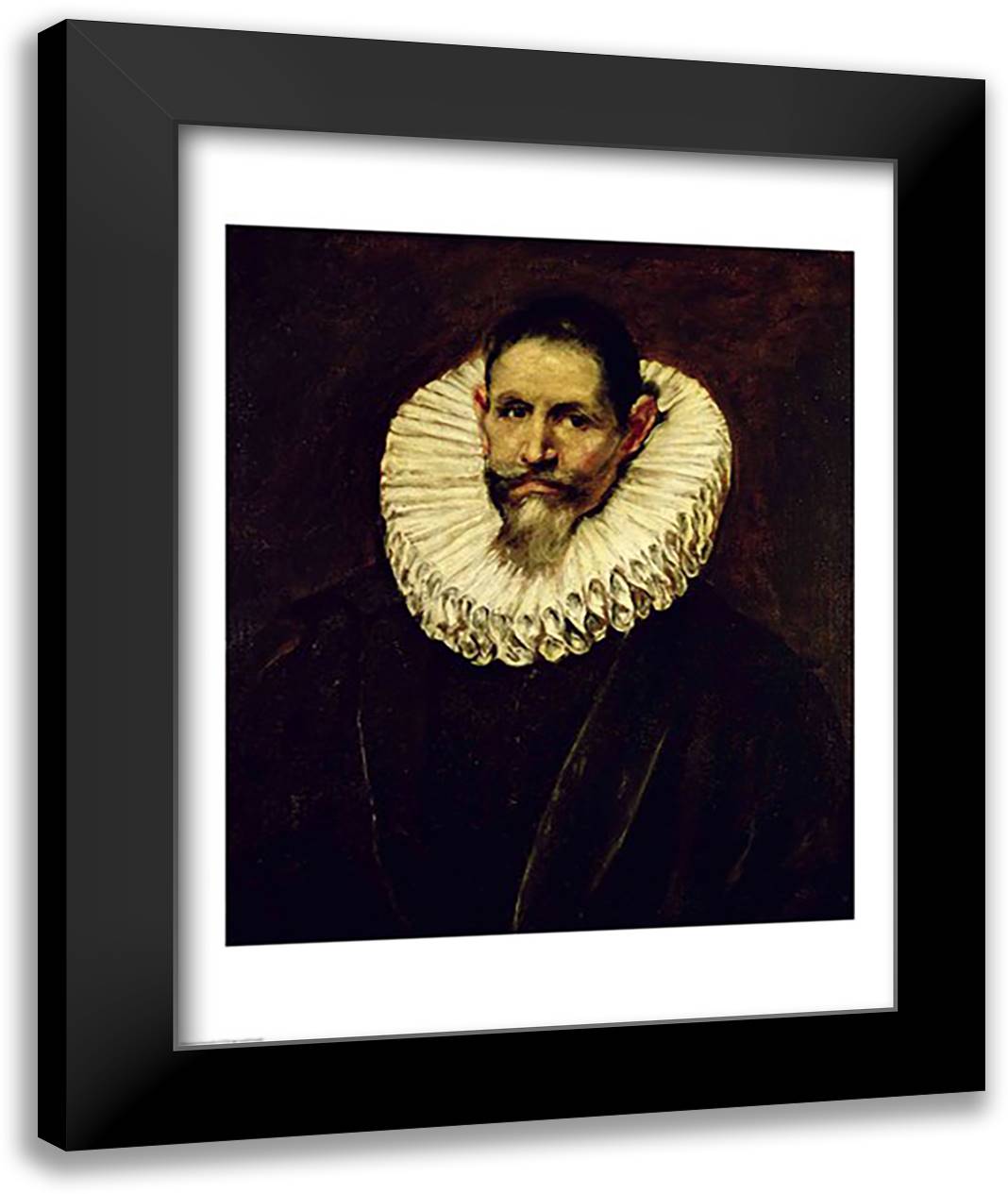 Portrait of Jeronimo de Cevallos 22x28 Black Modern Wood Framed Art Print Poster by El Greco