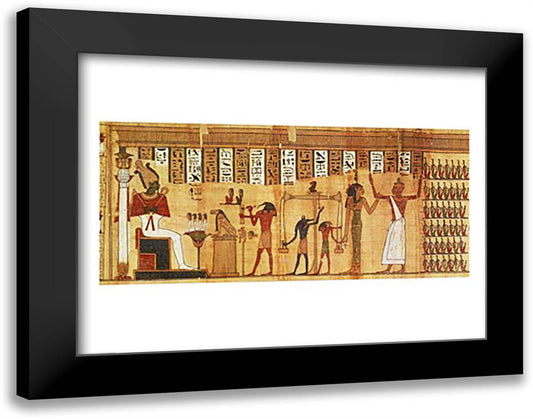 The Judgement of Osiris, detail from a Book of the Dead 28x22 Black Modern Wood Framed Art Print Poster