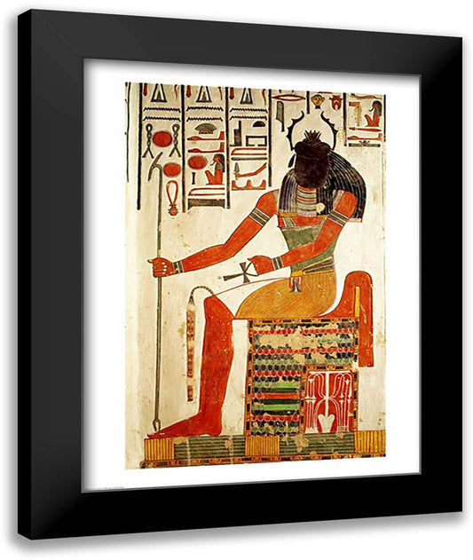 The god, Khepri 22x28 Black Modern Wood Framed Art Print Poster