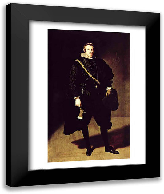 Portrait of Infante Don Carlos 22x28 Black Modern Wood Framed Art Print Poster by Velazquez, Diego