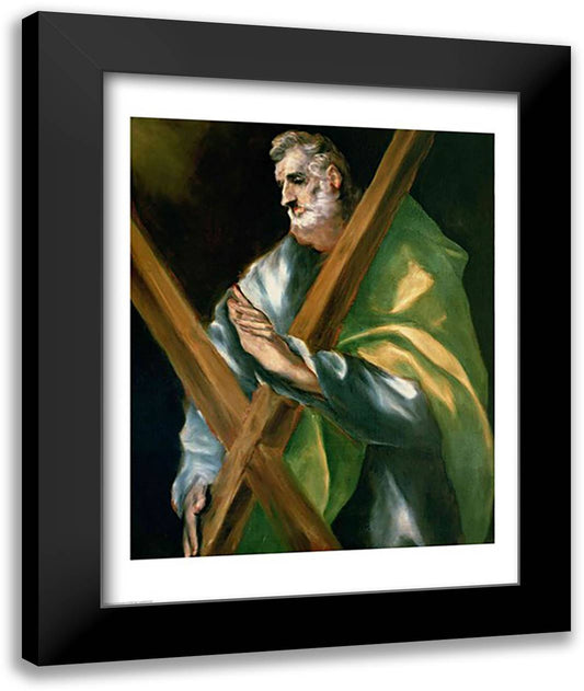 St. Andrew 22x28 Black Modern Wood Framed Art Print Poster by El Greco