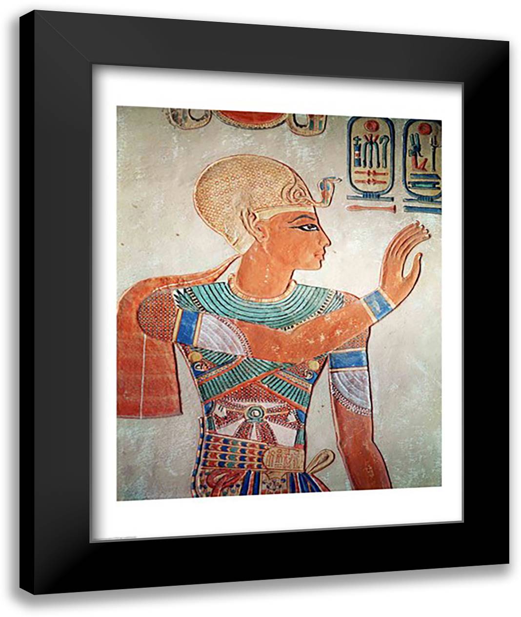 Portrait of Ramesses III 22x28 Black Modern Wood Framed Art Print Poster