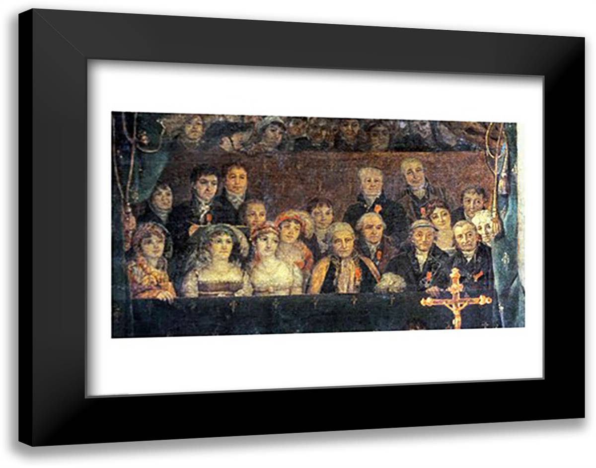 The Consecration of the Emperor Napoleon and the Coronation of the Empress Josephine, detail 28x22 Black Modern Wood Framed Art Print Poster by David, Jacques-Louis