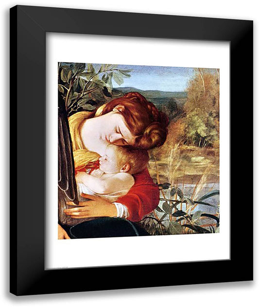 Rest on the Flight into Egypt, c.1603 22x28 Black Modern Wood Framed Art Print Poster by Caravaggio