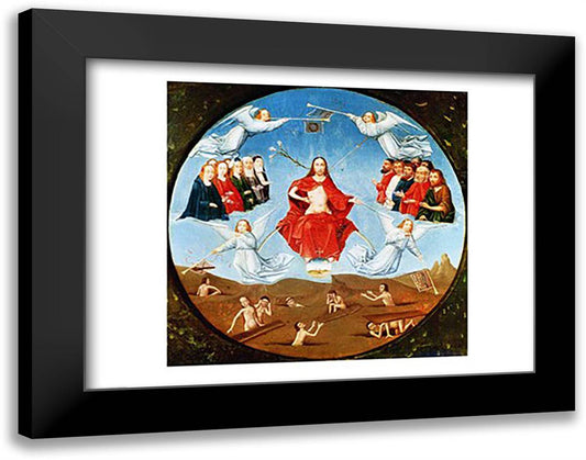 The Judgement, detail from the Table of the Seven Deadly Sins and the Four Last Things, c.1480 28x22 Black Modern Wood Framed Art Print Poster by Bosch, Hieronymus