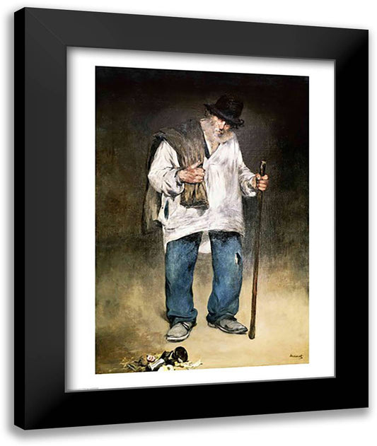 The Ragman, 1869 22x28 Black Modern Wood Framed Art Print Poster by Manet, Edouard