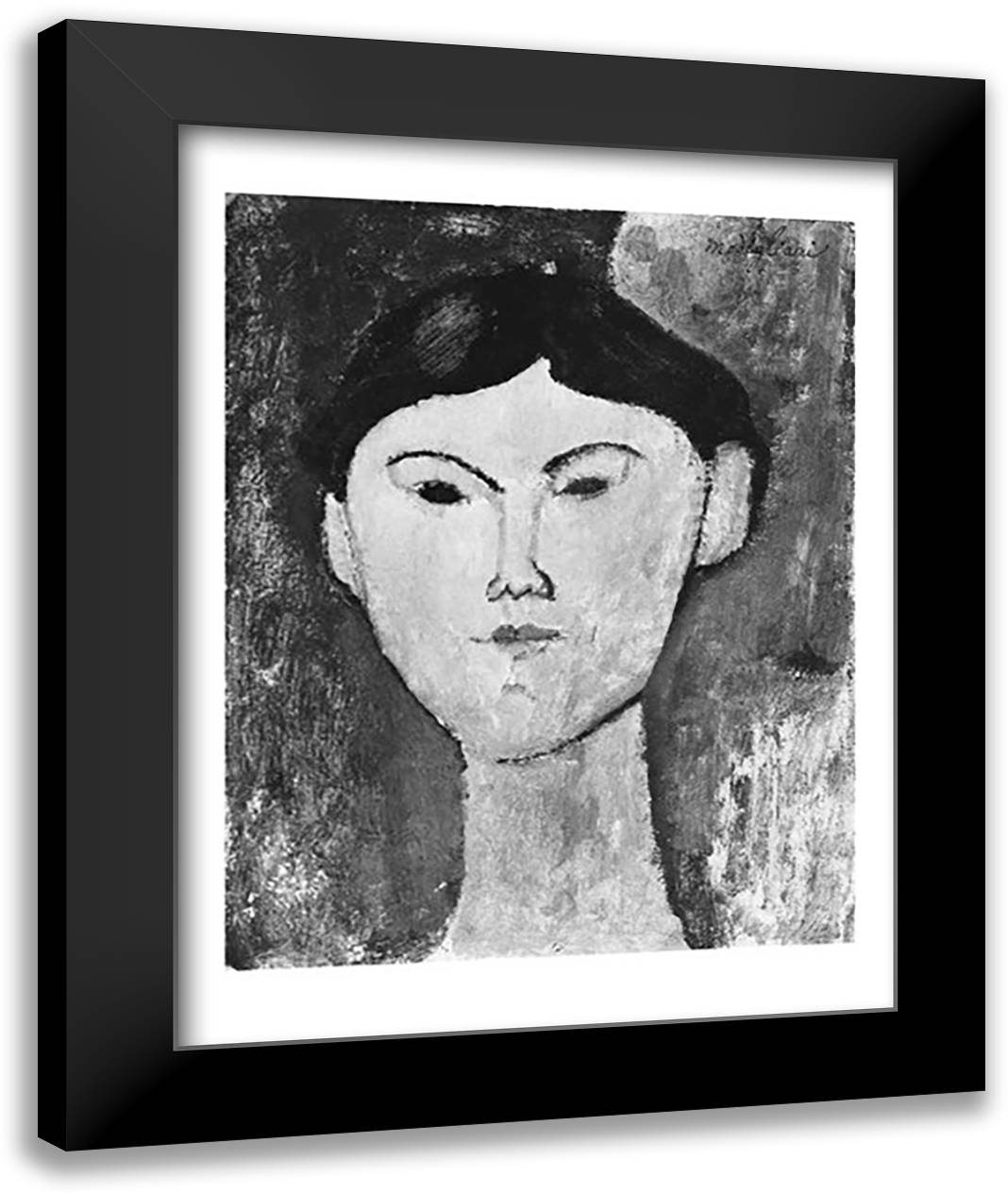 Beatrice Hastings 22x28 Black Modern Wood Framed Art Print Poster by Modigliani, Amedeo