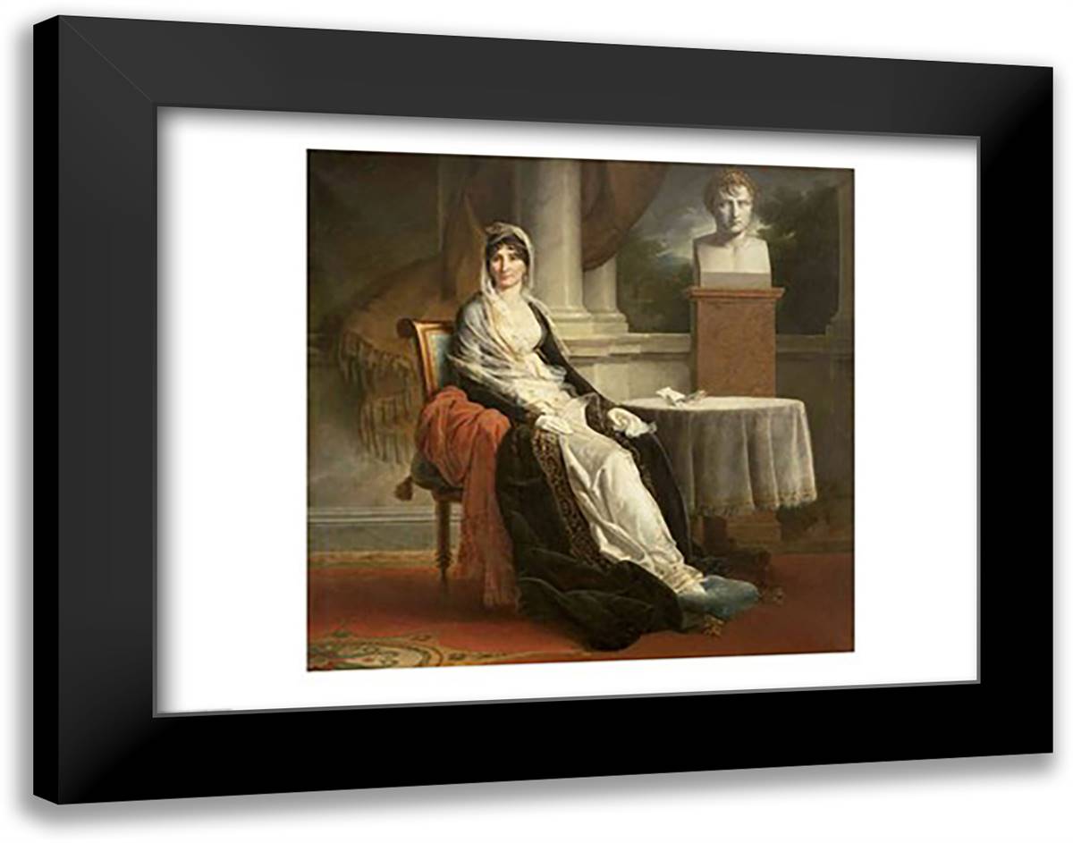 Marie-Laetitia Ramolino 28x22 Black Modern Wood Framed Art Print Poster by Gerard, Francois