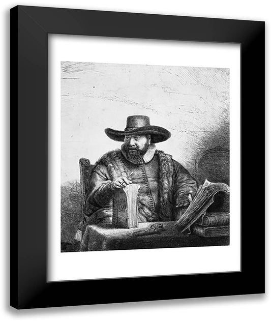 Cornelius Claesz Anslo 22x28 Black Modern Wood Framed Art Print Poster by Rembrandt