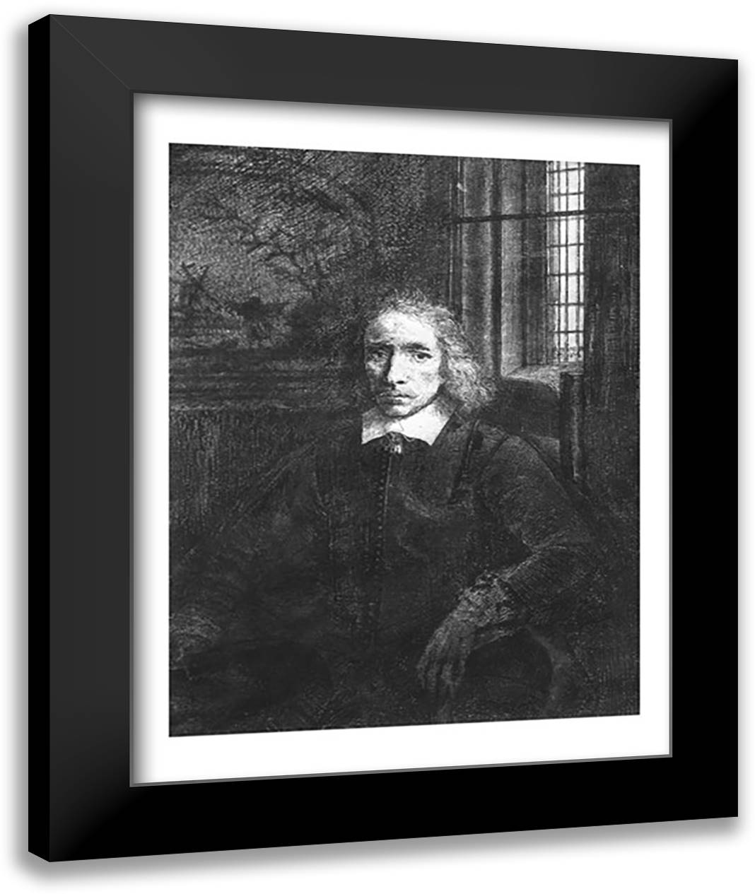 Thomas Jacobsz Haaring the Younger, 1656 22x28 Black Modern Wood Framed Art Print Poster by Rembrandt