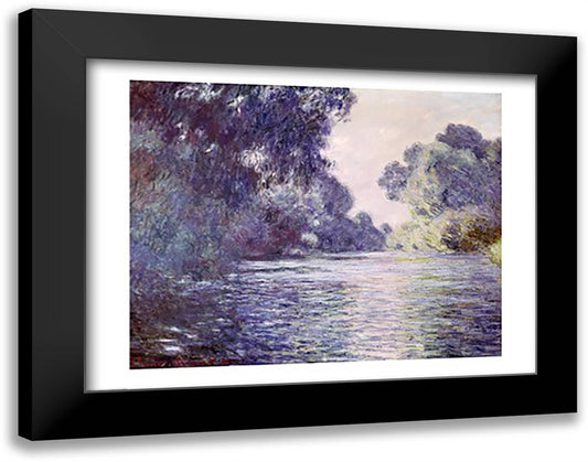 Branch of the Seine near Giverny, 1897 28x22 Black Modern Wood Framed Art Print Poster by Monet, Claude
