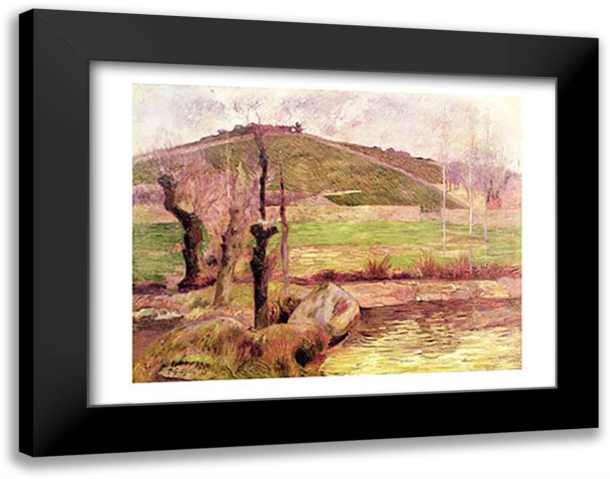 Landscape near Pont-Aven, 1888 28x22 Black Modern Wood Framed Art Print Poster by Gauguin, Paul