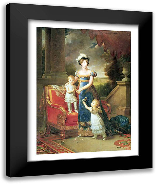 Marie-Caroline de Bourbon 22x28 Black Modern Wood Framed Art Print Poster by Gerard, Francois