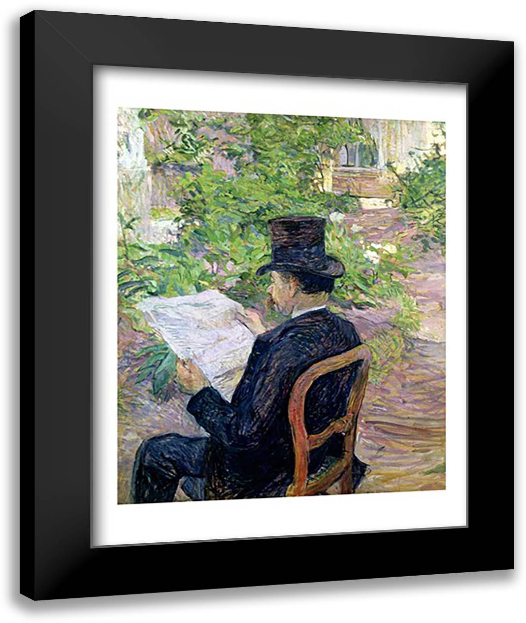 Monsieur Desire Dihau 22x28 Black Modern Wood Framed Art Print Poster by Toulouse-Lautrec, Henri de