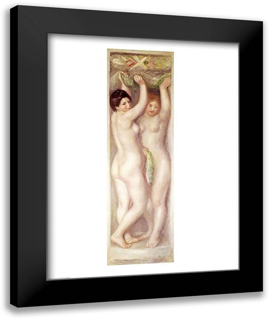 Caryatids 22x28 Black Modern Wood Framed Art Print Poster by Renoir, Pierre-Auguste