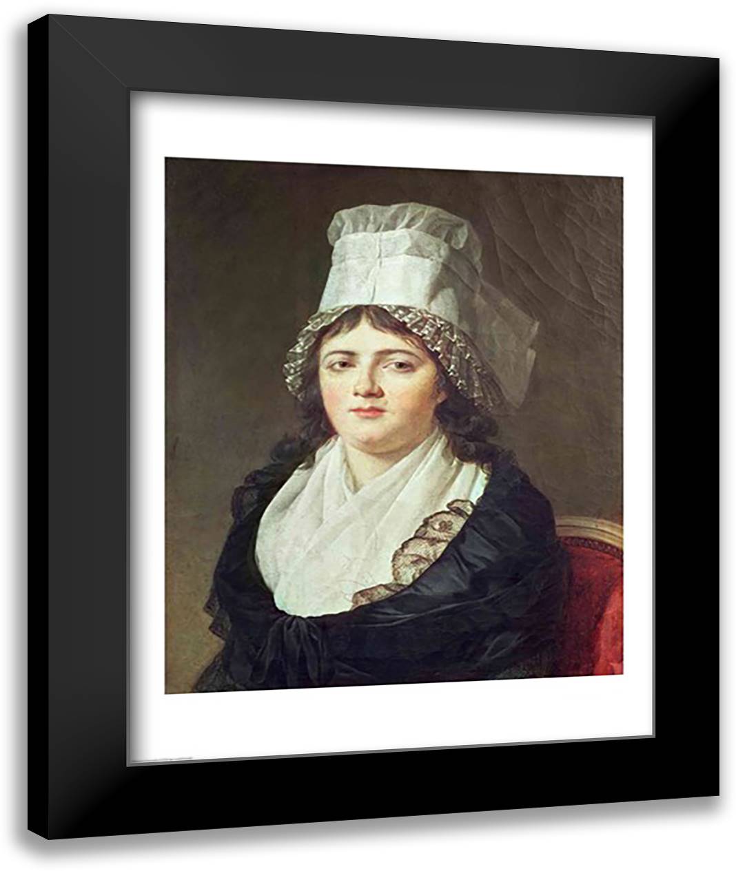 Antoinette Gabrielle Charpentier 22x28 Black Modern Wood Framed Art Print Poster by David, Jacques-Louis