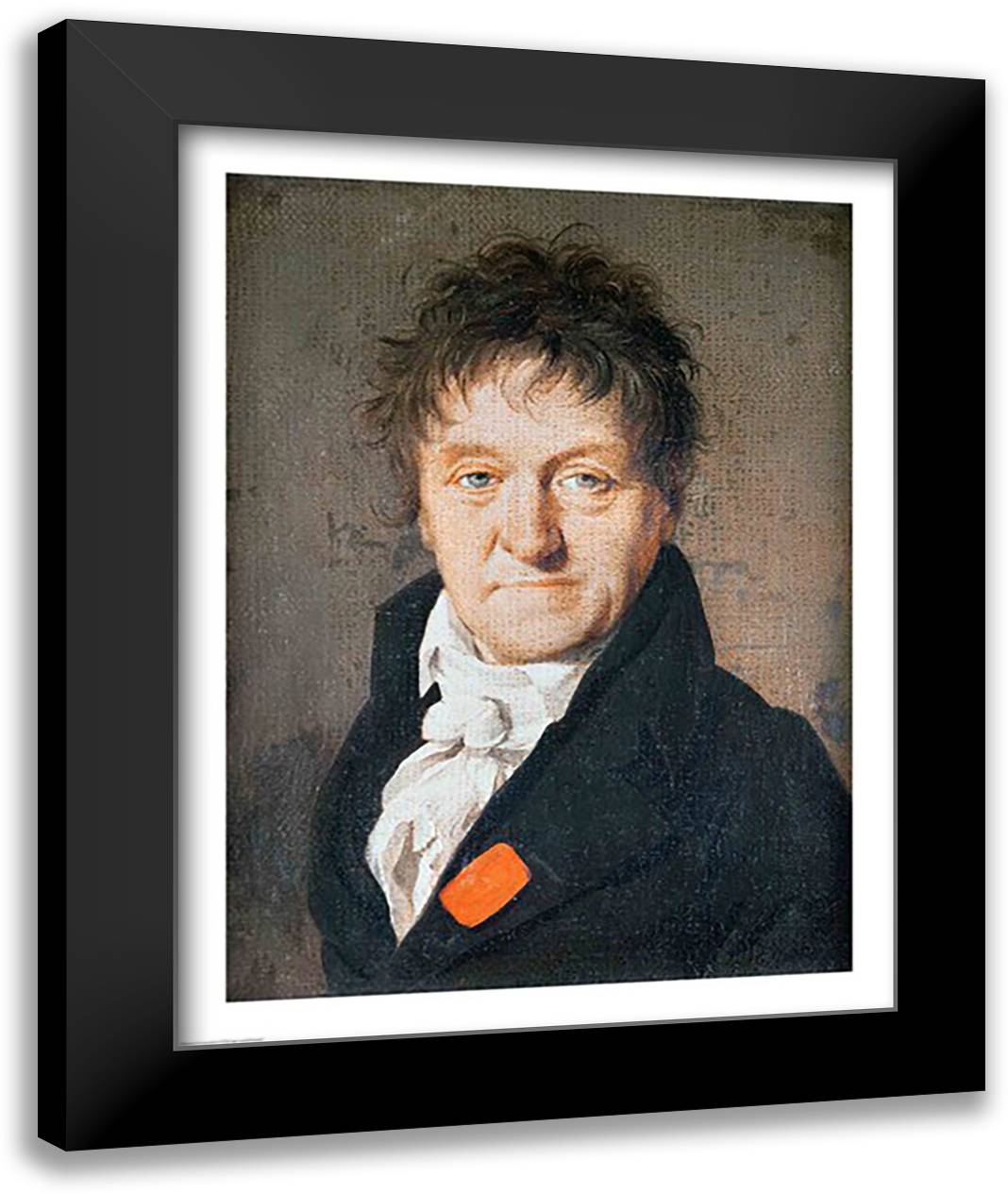 Portrait of Lazare Nicolas Marguerite Carnot 22x28 Black Modern Wood Framed Art Print Poster by Boilly, Louis-Leopold