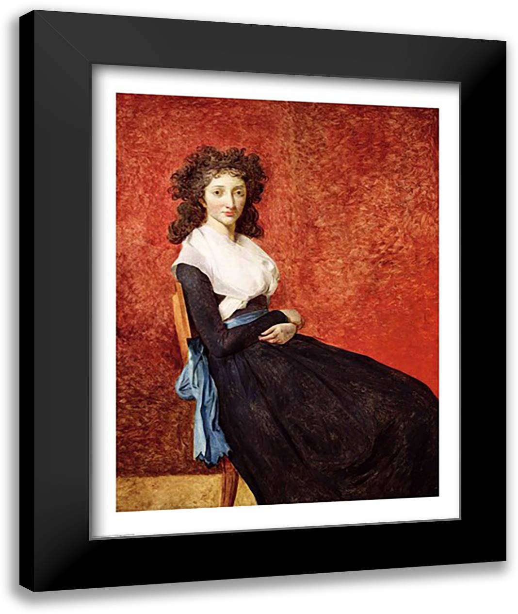 Portrait of Madame Charles-Louis Trudaine 22x28 Black Modern Wood Framed Art Print Poster by David, Jacques-Louis