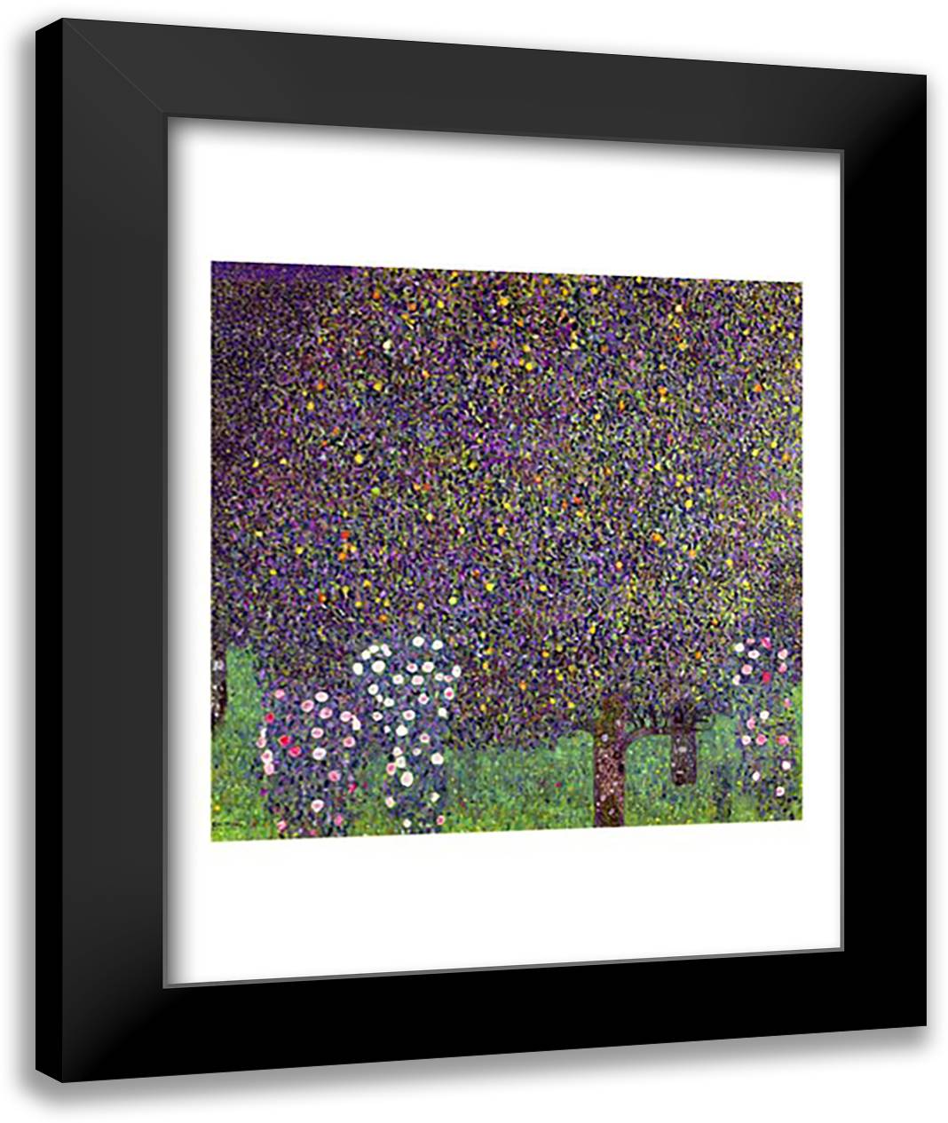Roses under the Trees, c.1905 22x28 Black Modern Wood Framed Art Print Poster by Klimt, Gustav