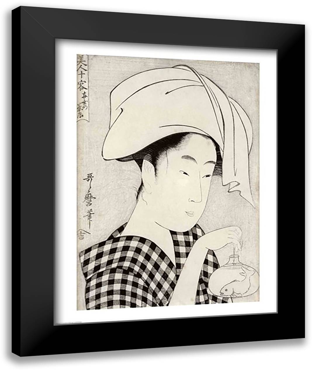 Bijin juyo 22x28 Black Modern Wood Framed Art Print Poster