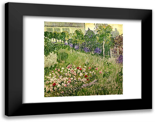 Daubigny's garden, 1890 28x22 Black Modern Wood Framed Art Print Poster by Van Gogh, Vincent