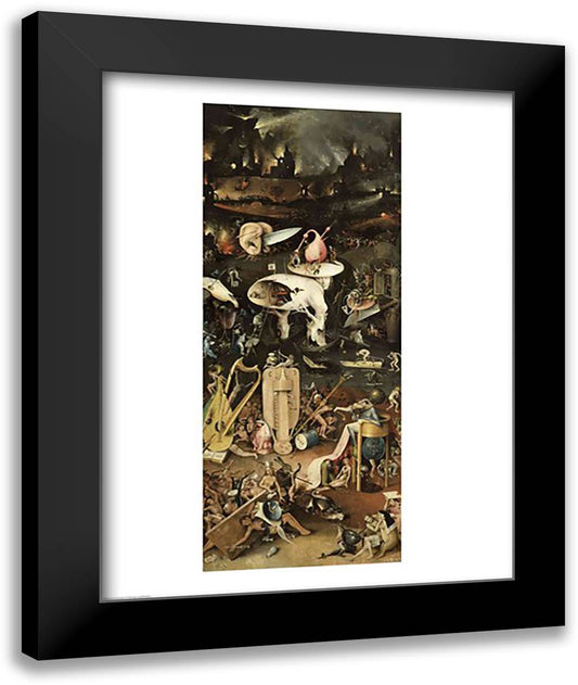 The Garden of Earthly Delights, c.1500 22x28 Black Modern Wood Framed Art Print Poster by Bosch, Hieronymus