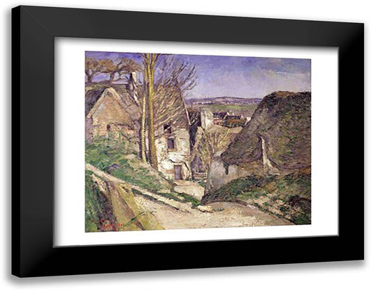 The House of the Hanged Man 28x22 Black Modern Wood Framed Art Print Poster by Cezanne, Paul