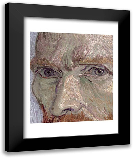 Self portrait, 1889 22x28 Black Modern Wood Framed Art Print Poster by Van Gogh, Vincent