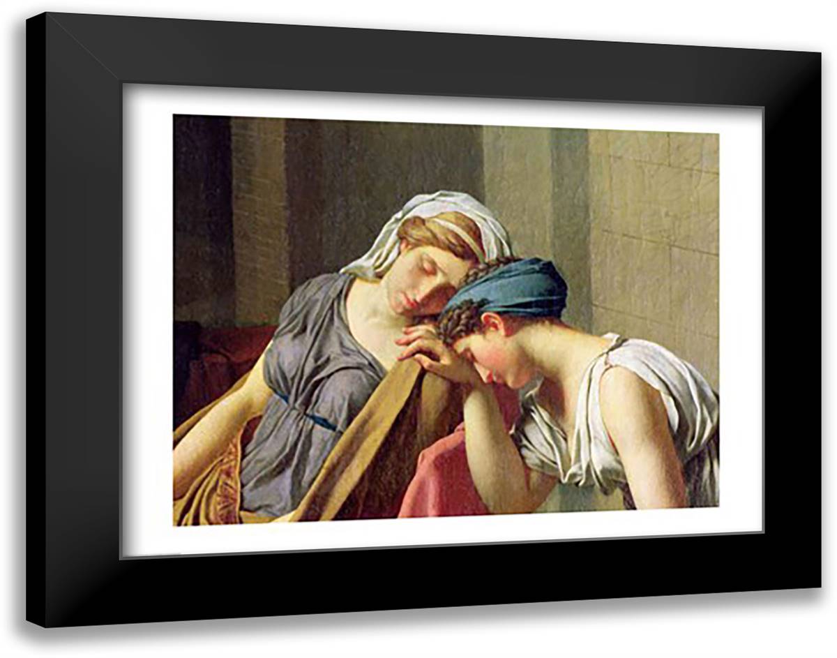 The Oath of Horatii, 1784 28x22 Black Modern Wood Framed Art Print Poster by David, Jacques-Louis