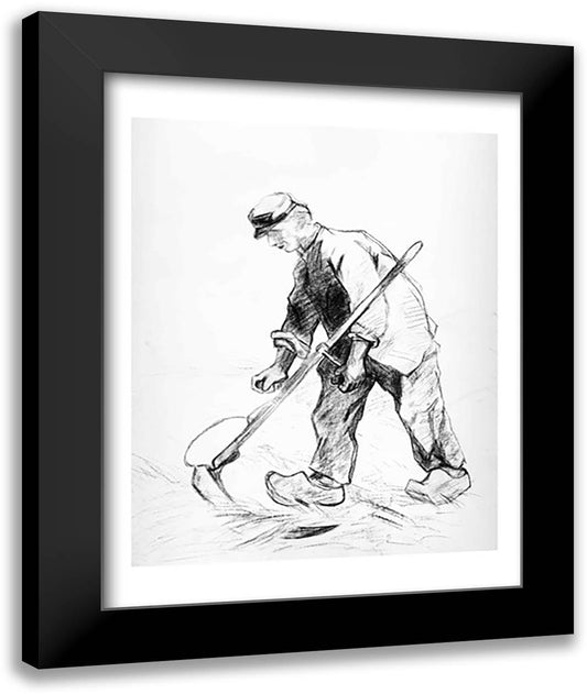 Reaper 22x28 Black Modern Wood Framed Art Print Poster by Van Gogh, Vincent
