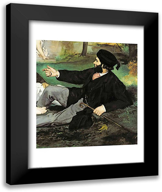 Dejeuner sur l'Herbe, 1863, detail 22x28 Black Modern Wood Framed Art Print Poster by Manet, Edouard