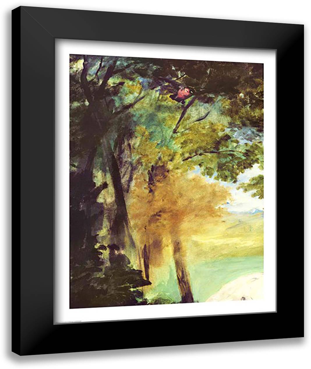 Dejeuner sur l'Herbe, 1863, detail 22x28 Black Modern Wood Framed Art Print Poster by Manet, Edouard