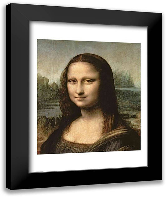 Mona Lisa 22x28 Black Modern Wood Framed Art Print Poster by da Vinci, Leonardo