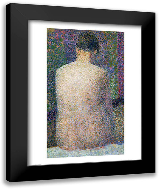 Model from the Back, 1886 22x28 Black Modern Wood Framed Art Print Poster by Seurat, Georges