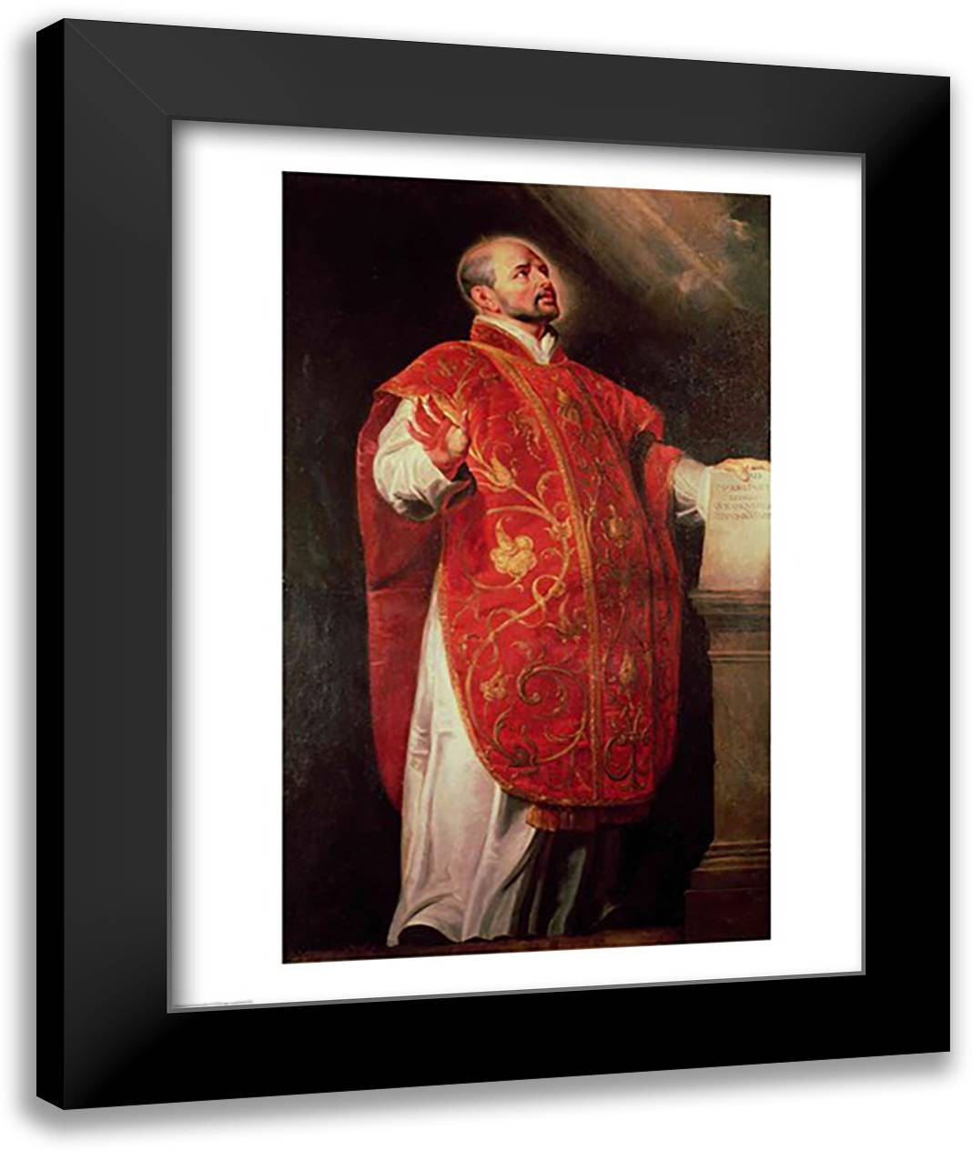 St. Ignatius of Loyola 22x28 Black Modern Wood Framed Art Print Poster by Rubens, Peter Paul
